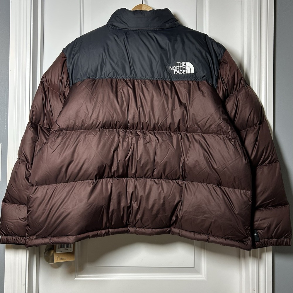 The North Face Chocolate Brown Black 1996 Retro Nuptse Down Fill Puffer Jacket - Picture 2 of 2